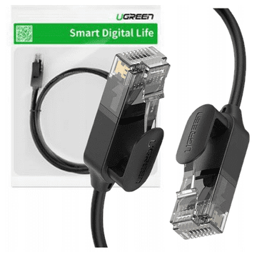 Ugreen NW122 70656 Mrežni kabel Ethernet patchcord RJ45 Cat 6A UTP do 10Gb/s 10m - crni