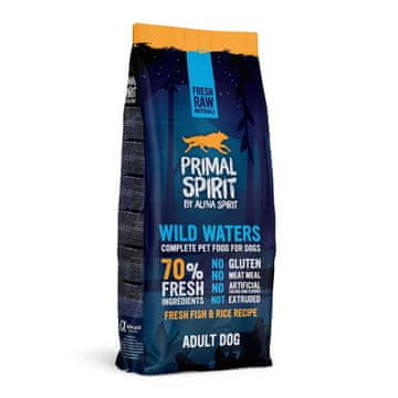 Primal Spirit suha hrana za pse WILD WATERS 70% meso RIBA PILETINA 12 kg