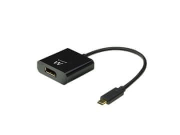 Ewent USB-C na DP 4K adapter, crni, EW9825