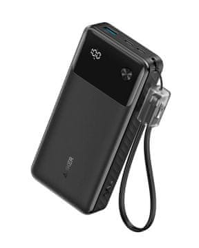 Powerbank 20.000 mAh, 30 W, s uključenim USB-C kabelom, crna