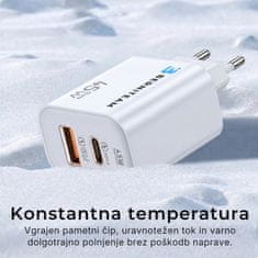 Berniteam Kućni punjač GaN 45W 2-port (BT-45PQ)
