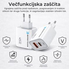 Berniteam Kućni punjač GaN 45W 2-port (BT-45PQ)
