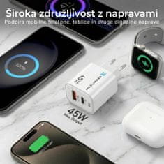 Berniteam Kućni punjač GaN 45W 2-port (BT-45PQ)