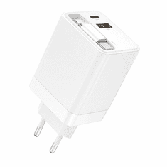 Berniteam Kućni punjač GaN 65W 2-port + C Kabel (BT-65SDC)