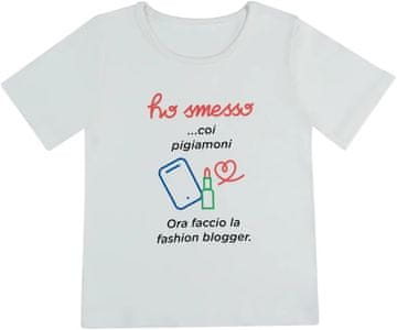 Nikcorp Dječja majica Ho smesso Fashion Blogger T-shirt od mekani pamuk, bijela, regular fit, kratki rukav, 140 cm, zabavni print modni blogerica