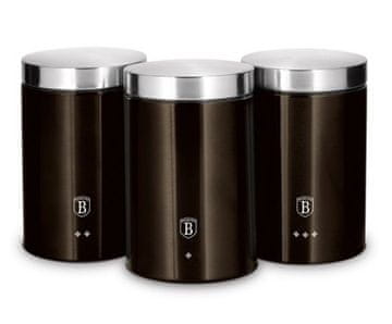 Berlingerhaus Posuda za hranu BH-6828 Set od 3 sjajno crno izdanje