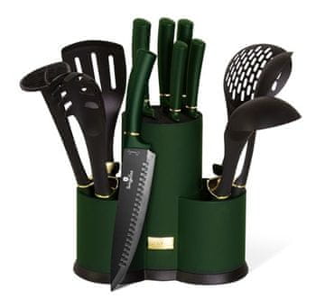 Berlingerhaus Set noževa BH-6250 i kuhinjski pribor u stalku 12 kom Emerald Collection