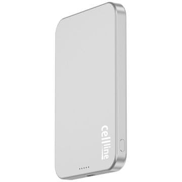 BE Mini Powerbank Cellline MagSafe 5000mAh Qi2 15W CL-MBP-02 siva / titan Magnetna bežična mini powerbank