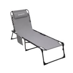King Camp Sklopiva ležaljka za sunčanje KING CAMP Magnolia B40 - 190 x 59 cm - siva