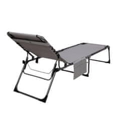 King Camp Sklopiva ležaljka za sunčanje KING CAMP Magnolia B40 - 190 x 59 cm - siva