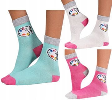 YOCLUB Paket od 3 dječje čarape YO!, pamuk, 35/38 Ł015N