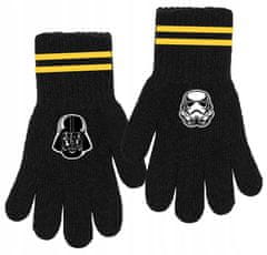 Eplusm Dječje rukavice s pet prstiju, pletene, Star Wars, crne, D095P