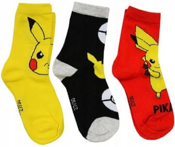 Sun City Pikachu Pokemon čarape, dječje, 3-pack, 23/26 FN06Z