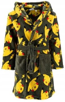 Sun City Pikacu Pikachu Pokemon šlafrok dječji topli mekani kaki 110 FN01C