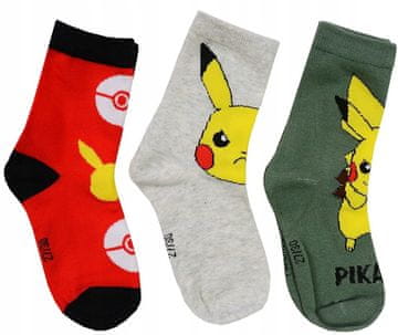 Sun City Pikachu Pokémon dječje čarape stopice 3-pak 23/26 FN06Y
