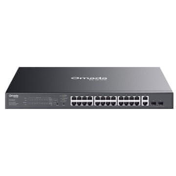 TP-Link Omada ES228GMP 28-port 26x Gigabit RJ45 24x PoE+ 2x Gigabit SFP Easy managed mrežni preklopnik switch