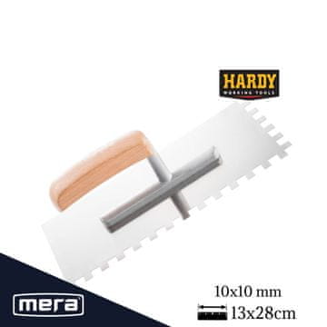 Hardy Nazubljena lopatica od nehrđajućeg čelika 10x10 mm 13 x 28 cm