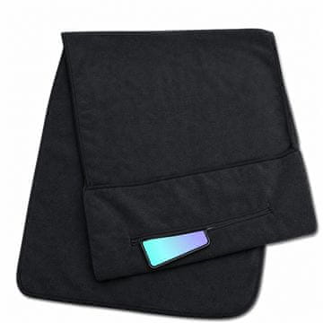 SOLFIT® Sportski ručnik od mikrofibre za teretanu s džepom i protukliznim manšetama, brzo sušenje, 50 × 120 cm | SWEATIX