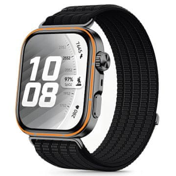 Tech-protect Nylon remen za Huawei Watch Fit 3 / 4 / 4 Pro / 5 / 5 Pro, black