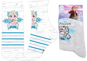 Eplusm Dječje čarape Frozen Elsa, sive, 31/34 D040i
