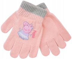 Eplusm Dječje rukavice s pet prstiju od pletiva, Svinja Peppa, ružičaste, D095E