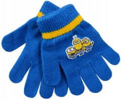 Eplusm Dječje rukavice s pet prstiju Minionki plave, pletivo D095L