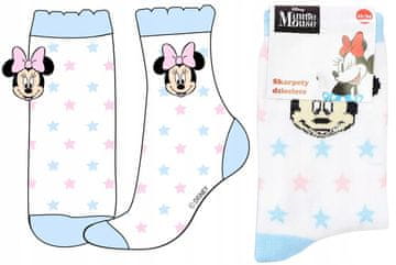 Eplusm MYZKA MINNIE djevojačke čarape s bajkovitim zvjezdicama, bijele, 31/34 D040A