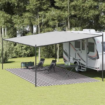 Vidaxl Prostirka za šator, antracit/bijela, 400x700 cm, HDPE