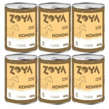 Zoya Konzervirana mokra hrana za pse s konjskim mesom 6 x 800 g