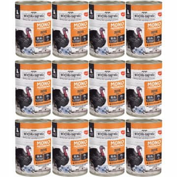 Wiejska Zagroda Mokra hrana za štence Monoprotein Turkey 12x400g