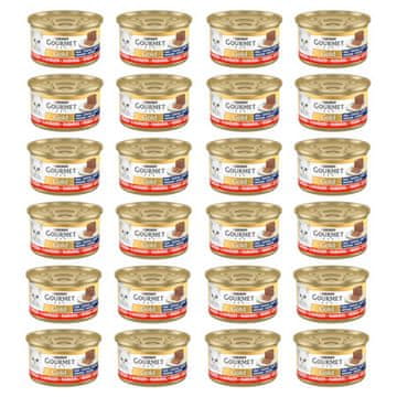 Purina Gourmet zlatni mousse s govedinom - mokra hrana za mačke - 24x85 g
