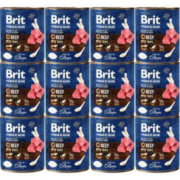 Brit Premium By Nature GOVEDINA I TRIPSI 12 x 800 g