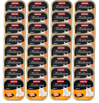 Mokra hrana za mačke Animonda Vom Feinsten Adult Poultry s teletinom 32x100g