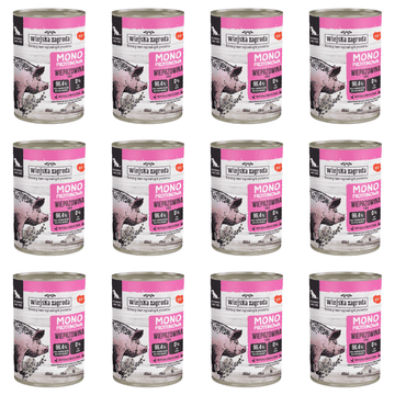Wiejska Zagroda Mokra hrana za pse Monoprotein Pork 12x400g