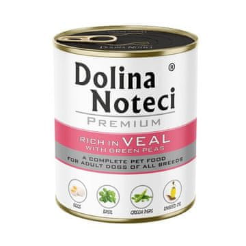 dnt DOLINA NOTECI Premium bogata junačevinom i zelenim graškom – mokra hrana za pse – 800 g