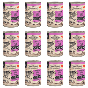 Wiejska Zagroda Vlažna hrana za štence Meat feast 12x400g