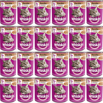 Whiskas hrana za odrasle mačke s patkom u želeu - mokra hrana za mačke - 24 x 400 g