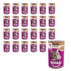 Whiskas hrana za odrasle mačke s patkom u želeu - mokra hrana za mačke - 24 x 400 g