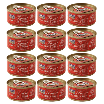 Fish4Dogs FISH4CATS Filet tune s kozicama - mokra hrana za mačke - 12x70g