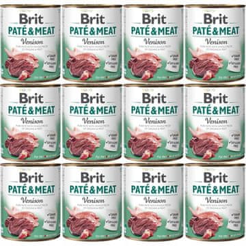 Brit Paté & Meat Venison - mokra hrana za pse - 12 x 800 g