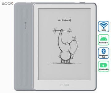 Onyx Boox Go 6 Gen II e-čitač, 15,24 cm (6"), Android, 32 GB, sivi (Stone)