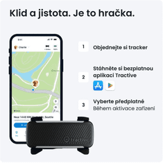 Tractive GPS lokator za pse DOG 6, crni