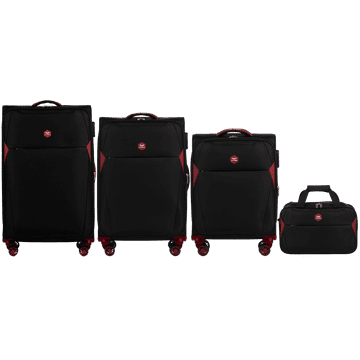 Set od 3 DIPPER kofera + Wings BLACK torbica