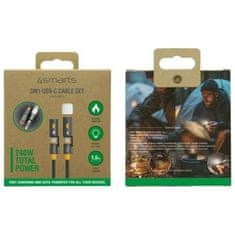 4smarts 4Smarts Usb-C Kabel 3U1 240W Za Apple Iphone 12 13 14 1,5M Brzi Punjač