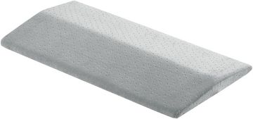 Nikcorp Ergonomski lumbalni jastuk od memorijske pjene 60x30x5 cm, siva ortopedska potpora za kralježnicu, za trudnice i uredsku stolicu, s perivom navlakom, prozračan materijal za pravilno držanje leđa