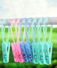 Nikcorp Vjetrootporne kvačice za rublje set 120 komada, izdržljive plastične štipaljke za čarape, donje rublje i dječju odjeću, univerzalne protuklizne kopče za sušenje rublja na užetu ili šipki, kompaktne