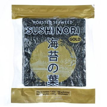 Nori Gold morske alge za sushi, 50 listova/130 g - Asia Kitchen