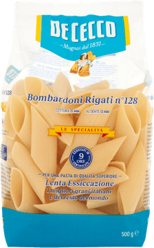 De Cecco Tjestenina Bombardoni Rigati n128 500g - De Cecco