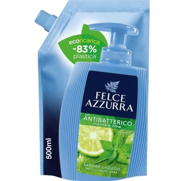 Felce Azzurra Mydlo u tekućem stanju Sapone Sacco 500ml antibatterico menta - Felce Azzurra