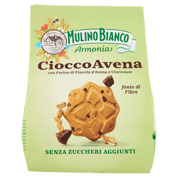 Mulino Bianco Keksi bez šećera s čokoladom Cioccoavena talijanski 270g - Mulino Bianco